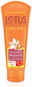 Lotus Herbals Safe Sun UV Screen Matte Gel, SPF 50