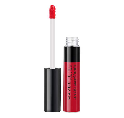 Maybelline Sensational Liquid Matte Lipstick, Flush It Red